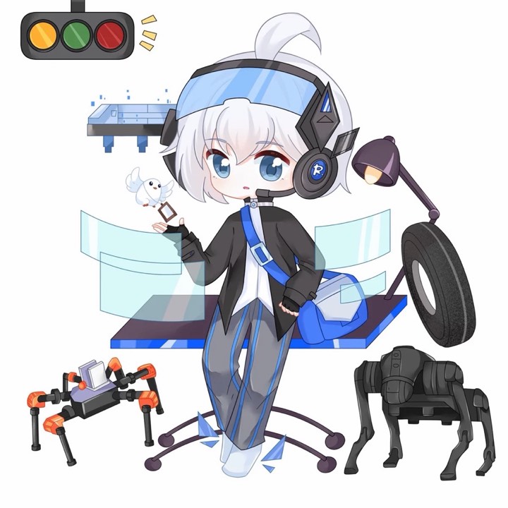 李培卓的机器人主题插画头像